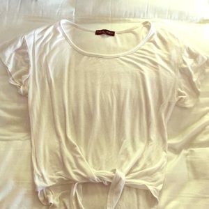 White Tie Crop Top